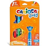 Carioca Baby Teddy Markers, Pennarelli per Bambini, Pennarelli Colorati, Ergonomici per Bambini Piccoli, con Antibatterico, I