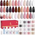 Dip Puder Nagel-Kit – Mit Tablett, Bürste, Feilen, Puffer & Schieber, Für French Nails Zuhause