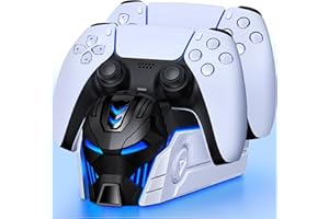 GAMSINGY PS5 Controller Ladestation, PS5 Zubehör Ladestation für Dualsense Wireless/Edge Controller, Ladestation für Playstation 5 Controller, Zubehör Ladestation PS5 mit 2-3 Std Schnelllade