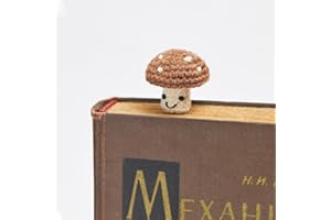 CHARYSIM Crochet Bookmark Vegetable Cartoon Bookmark Personalise Funny Bookmark Birthday Gifts Christmas Stocking Stuffers Gifts Teacher Appreciation Gifts for Women Girls Readers Book Lover (Small Mushrooms)