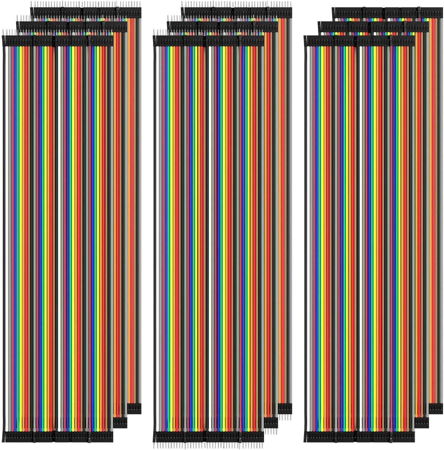 AZDelivery 3 x Jumper Wire Cables de Puente 20 cm Set de 120 pcs Cada uno Macho-Hembra/Macho-Macho/Hembra-Hembra Compatible con Arduino y Raspberry Pi Breadboard con E-Book Incluido! (360 pcs)