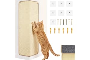 Zocipro Kattskrapmatta 40 x 100 cm, kattklösbräda | Hörnskydd, sisalklösmatta för katter, soffmattor, möbler och dörrar