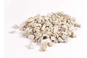 WECO NWN Yellow Sun Splitt | 25 KG | 8-16 MM | gelb-beige | Dekosteine | Ziersplitt für Garten