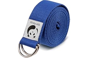 Slim Panda Sangle Yoga 180/250 cm pour Meilleurs Étirements, Ceinture Yoga avec Fermeture en Métal pour Les Yogis Débutants et Confirmés