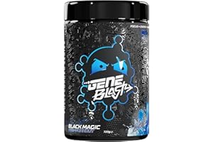Gene Blast Black Magic Pre Workout – Strength, Energy, Focus & Muscle Pumps | BCAA + EAA | High Stim | No Crash | 720g (Blue Raz)
