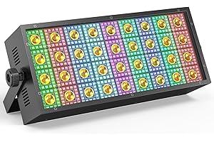 FIERYZEAL Stroboscope D'éclairage de Scène 220W, Barre LED Wallwasher Lumiere Ambiance Faisceau Effets avec dmx512 Contrôle pour DJ Fête Disco Mariages Soiree, 1 pièce