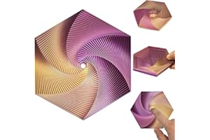 Fractal Fidget Hexagon CHUNLINLAODA 3D Printing Hexagon Fidget Toy Kids Adults Fidget Toy Hexagon Spiral Toy Hexagon Geometric Sensory Toy Desk Sensory Toy for Anti-Anxiety and Stress Relief (B1)
