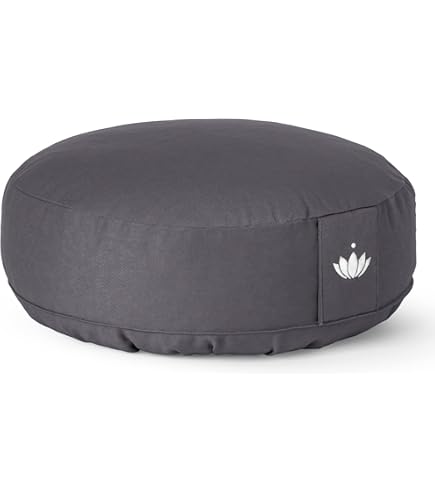 Cuscino Meditazione Rotondo Ø 45 Cm - Imbottito In Pula Di Farro Bio, Cotone - Foto 7