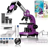 Bresser Biolux Sel Student Microscope with Smartphone Holder, Rich Accessories and Barlow Zoom System for Kids, Beginners and