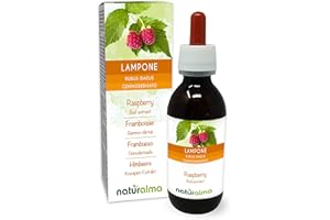 NATURALMA Frambueso (Rubus idaeus) Yemoderivato sin alcohol de yemas frescas - Extracto líquido gotas 120 ml - Complemento alimenticio - Vegano