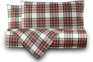 Smart Deco Home Set copripiumino federe letto parure copripiumino stampa fantasia 100% cotone Made in Italy MATRIMONIALE SCOZZESE BIANCO