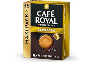Café Royal Espresso 36 Capsules pour Machine à Café Nespresso (R) - Intensité 5-10 - Capsules de Café certifiées UTZ en Aluminium recyclable