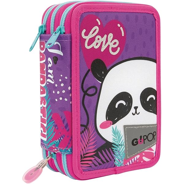 Astuccio Triplo GO POP Sweet Jungle - Set Cancelleria Per Bambine, Con Matite, Pennarelli, Forbici, Tema Animali - Foto 5