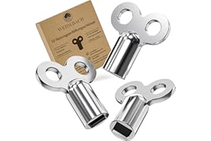3x WEIDEBACH® klucz do odpowietrzania grzejników, do wszystkich grzejników klucz odpowietrzający, ROBUSTNY & STABILNY, zmniejsza hałas, odpowietrzacz grzejnika