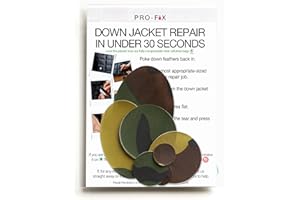 DJR PRO FIX: Easy-to-Use Down Jacket Repair Patch Kits Pre-Cut, Self-Adhesive, Waterproof, Tear-Resistant Patches for Repairing Clothing, Sleeping Bags, Tents, Outdoor Gear - Camo