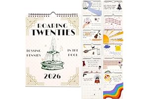 UOQO Roaring Twenties Calendar 2026, Lyrics Calendar Merchandise for Fans Music Gift 2026 Calendars for Girl and Boy Home Office Christmas Decoration