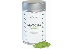 ANATAE MATCHA BIOLOGIQUE Anatae - Thé Matcha 100% Naturel - Poudre de Thé Vert pour Matcha Traditionnel, Latte et Pâtisserie - Récolté à Fujieda, Japon (80 g)