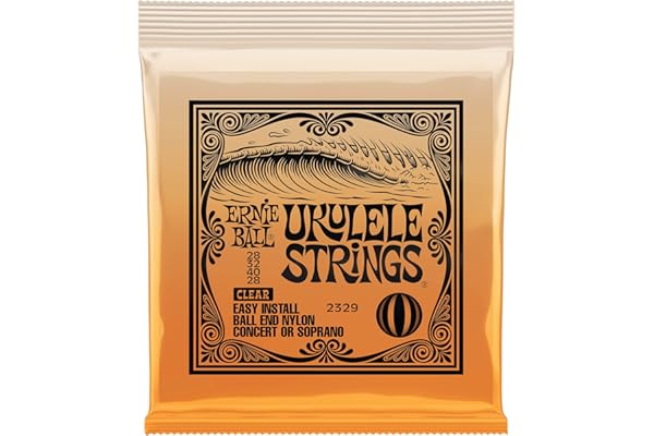 Ernie Ball Concert/Soprano Cordes en nylon à extrémité à boule, pour ukulélé, transparentes