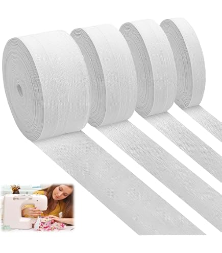 Agoer Lot 2 Élastiques Couture 25 Mm Blanc + Noir – 12 M Total – Extra Souple & Résistant