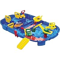 Aquaplay 8700001516 - Wasserbahn Set "Schleusenbox", 25-teilig