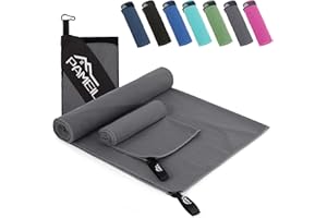 Pameil Mikrofaser Handtuch 2er Set-(160x80cm Groß Badetuch+80x40cm Klein Handtüch), Kompakt & Schnelltrocknend Microfaser Handtücher- das Sporthandtuch, Reisehandtuch, Strandhandtuch