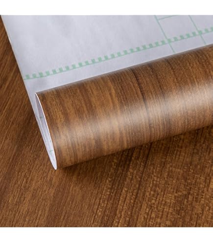 FunStick Papier Adhésif Meuble Effet Bois 40cm X 2m - Autocollant Amovible Imperméable Pour Cuisine Et Mobilier