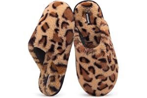 Snug Leaves Women's Fluffy Memory Foam Slip On Slippers with Cosy Faux Fur Lined House Shoes for Ladies