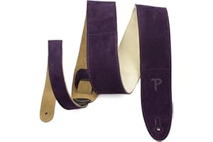 P PERRI'S LEATHERS LTD. Perri's Leathers Ltd. - Sangle de Guitare - Longueur Ajustable - Rembourrage en Peau de Mouton - Violet - Fabriquée au Canada (DL325S-204)