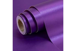 Wikadlik Rotolo di carta da regalo viola, 43 cm x 10 m, tinta unita, perlata, per compleanni, Halloween, vacanze