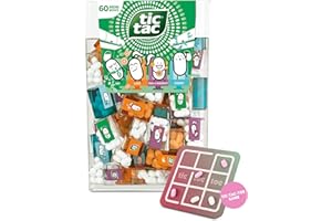 SWEET BUDDIES TicTacToe Travels Set de voyage - 60 mini-boîtes de 3,8 g, aux goûts variés, avec jeu TicTacToe - Mini bonbons, idéal pour les anniversaires d'enfants, cadeaux d'accompagnement & publicitaires