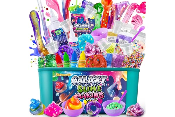 YOPINSAND Galaxy Kit de Fabrication de Slime pour Filles 3 à 12 Ans - Slime Galaxy, Mousse et Beurre avec Accessoires - Boules en Mousse, Breloques - Cadeau Créatif Enfant