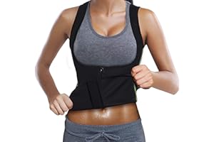 Gotoly Women Waist Trainer Corset Neoprene Sweat Sauna Vest Zipper Tummy Control Body Shaper