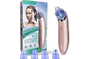 AMN Shop Aspira Punti Neri Professionale Vacuum per Pulizia Viso - Pulitore ad Alta Aspirazione (Rosa)