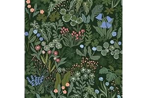 CiCiwind Selbstklebende Tapete Blumen Grün Tapete 44×300CM Möbelfolie Selbstklebend Wasserdicht Klebefolie Möbel Abnehmbar Vinyl Klebefolie für Wohnzimmer Schlafzimmer Küche Wand Schränke Dekor