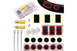 TOPBELIEF Kit Repara Pinchazos Bicicleta 28 Piezas, Parches Bicicleta Autoadhesivo, Reparacion Tubo Interior Para Bicicleta, Parches Para Cámaras, Accesorios De Reparación De Goma De Neumáticos De Bicicleta