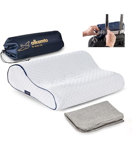 Oreiller De Voyage Tempur Cloud - Mousse Mémoire De Forme NASA, Fermeté Extra Douce, Housse Lavable 40x26x10 Cm
