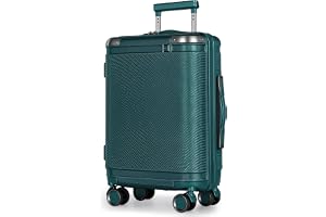 Tavoxda Handbaggage Trolley 55x40x20 cm, ABS hårt skal med TSA-lås och mjuka hjul, kabinväska för damer & herrar, lätt och sl