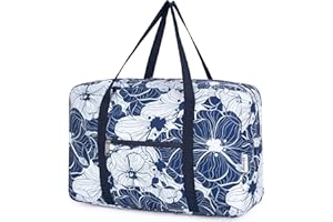 Narwey Sac Valise Cabine 45x36x20 Easyjet Sac de Voyage Pliable Sac sous Le siège Valise Sac Weekend sous Le Siège Homme et Femme 25L (Lotus Bleu)