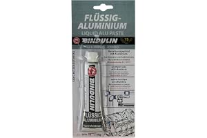 Bindulin Flüssig aluminium 60 g – robust reparation av Kunstharzspachtel med aluminium – geeignet für Auto KFZ Wassersport Ma