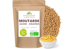 P&E Moutarde Jaune en Graines Naturelles100g - Idéal Recette Moutarde Maison à l'Ancienne - Sachet Fraîcheur Biodégradable Refermable (100)