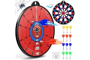 【Mise à Jour 2025】 Dreamlandia Cool Spider Cible Flechette,Jeu de Spider Fléchettes Jeux d'intérieur et d'extérieur 3-12 Ans