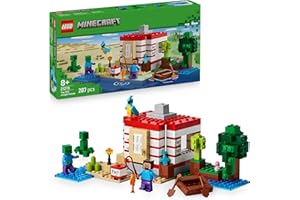 LEGO Minecraft La Maison en TNT de la Jungle - Jouet Interactif avec Maquette de Bateau, Figurines de Steve, d'un Creeper & Zombie - Fonction TNT - Cadeau pour Gamer, Fille ou Garçon dès 8 Ans 21275