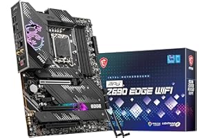 MSI MPG Z690 EDGE WIFI Scheda Madre Gaming ATX - Compatibile con Intel Core 12th Gen, LGA 1700 - Direct 16 Phase VRM 75A, DDR5 Memory Boost 6400+MHz/OC, 1 x PCIe 5.0 x16, 4 x M.2 Gen4, Wi-Fi 6E