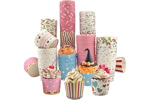 FZSECRIU 200 piezas Moldes para cupcakes,moldes para magdalenas para boda,moldes magdalenas,papel magdalenas,cupcakes moldes papel，moldes magdalenas papel，moldes papel magdalenas,molde magdalenas horno