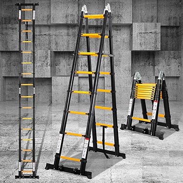 HAILO - Telescopische Ladder - Opvouwbaar, Aluminium, 11 Sporten Hoogte 3 20 M