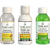 Terlans Yağlı Boya Seti Yardımcı Malzemeler 3x100 ml Terebentin - Vernik - Boya Temizleyici