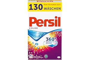 ‎PERSIL Persil Color Pulver, Colorwaschmittel, 360° Reinheit & Pflege, 1er Pack (1 x 130 Waschladungen)