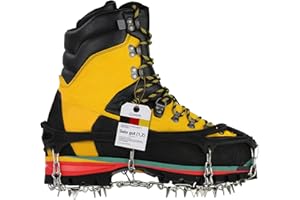 ‎LIMITLESSXME Schuh-Spikes für Schnee und Glatteis. Steigeisen Grödel mit Krallen aus Stahl. Edelstahl-Zähne für Outdoor-Sport, Wanderungen, Spazieren im Winter