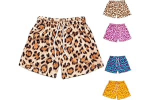 WOXIHUAN Herren Mesh Shorts Leoparden Drucken Kurze Hosen Men Kordelzug Short Pants Elastische Taille Hose Kurz Atmungsaktiv Schnelltrocknend Sporthose Weich Bequem Strandhose Sommer Freizeithose mit Taschen