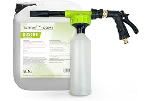 Terra Domi Rusche Steindusche 5 L + innovatives Sprühsystem, Steinreiniger für bis zu 2000 m², Reinigungsmittel für saubere Wege & Plätze, Wegerein, biologisch abbaubar
